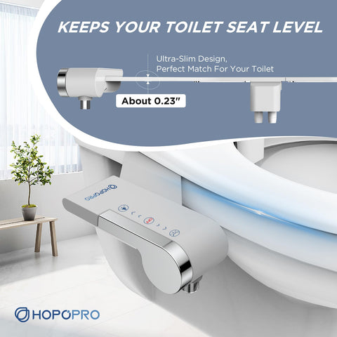 HOPOPRO bidet offers rear and feminine wash modes for versatility.