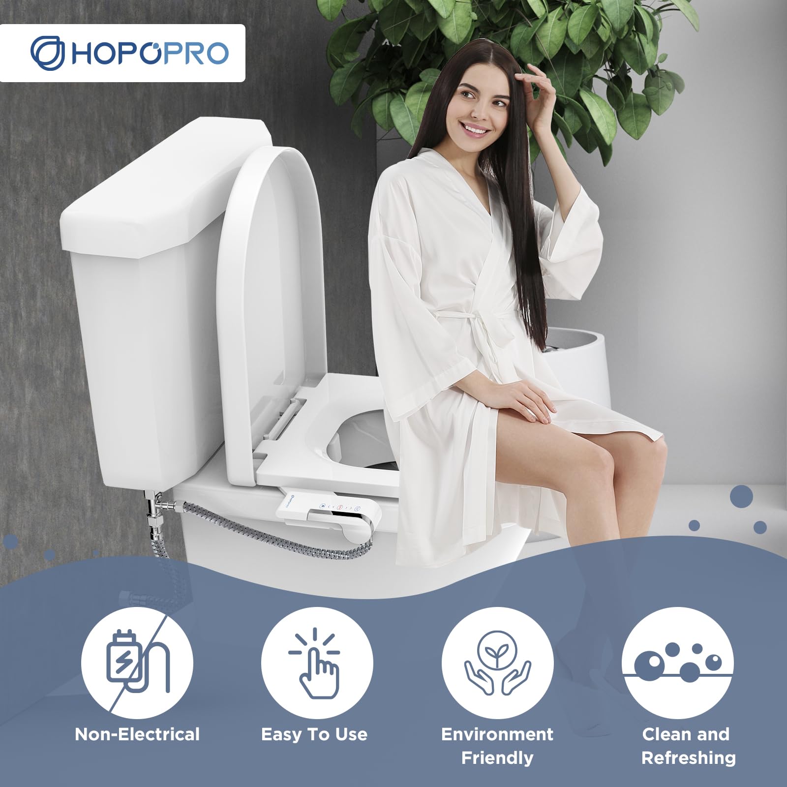 HOPOPRO installation video guide facilitates quick setup for this bidet.