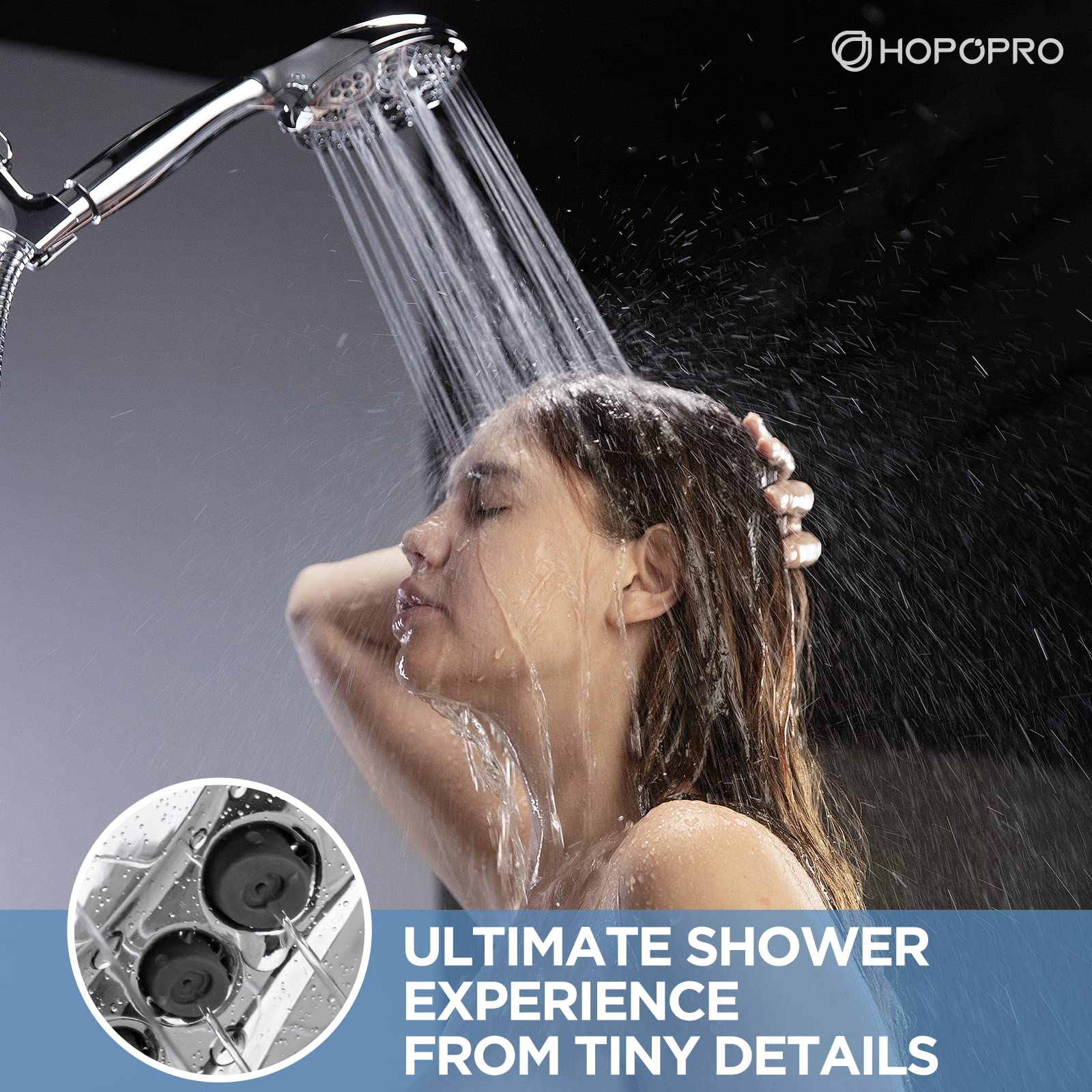 HOPOPRO brass swivel ball joint enables easy angle adjustment