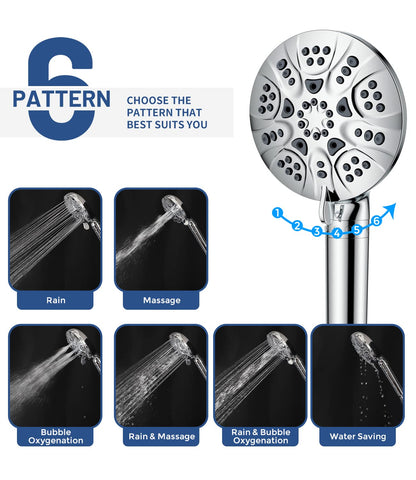 HOPOPRO handheld showerhead in use emphasizes adjustable modes.