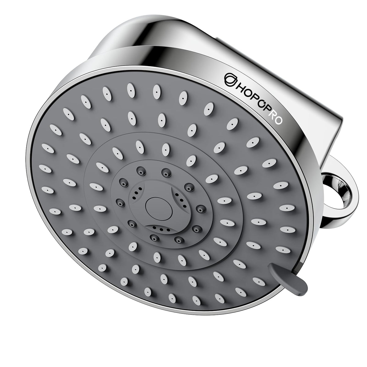 HOPOPRO high flow shower head with 6 inch panel delivering strong rinse.