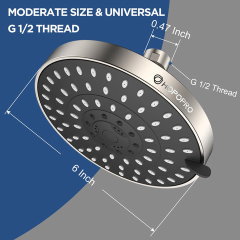 HOPOPRO universal 1/2-inch thread compatibility for easy standard-arm upgrades.