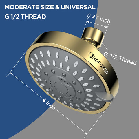 HOPOPRO universal G1-2 inch thread with brass ball joint allows flexible angles