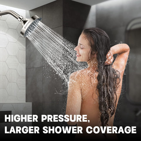 HOPOPRO universal G1/2 inch thread compatibility fits most showers.