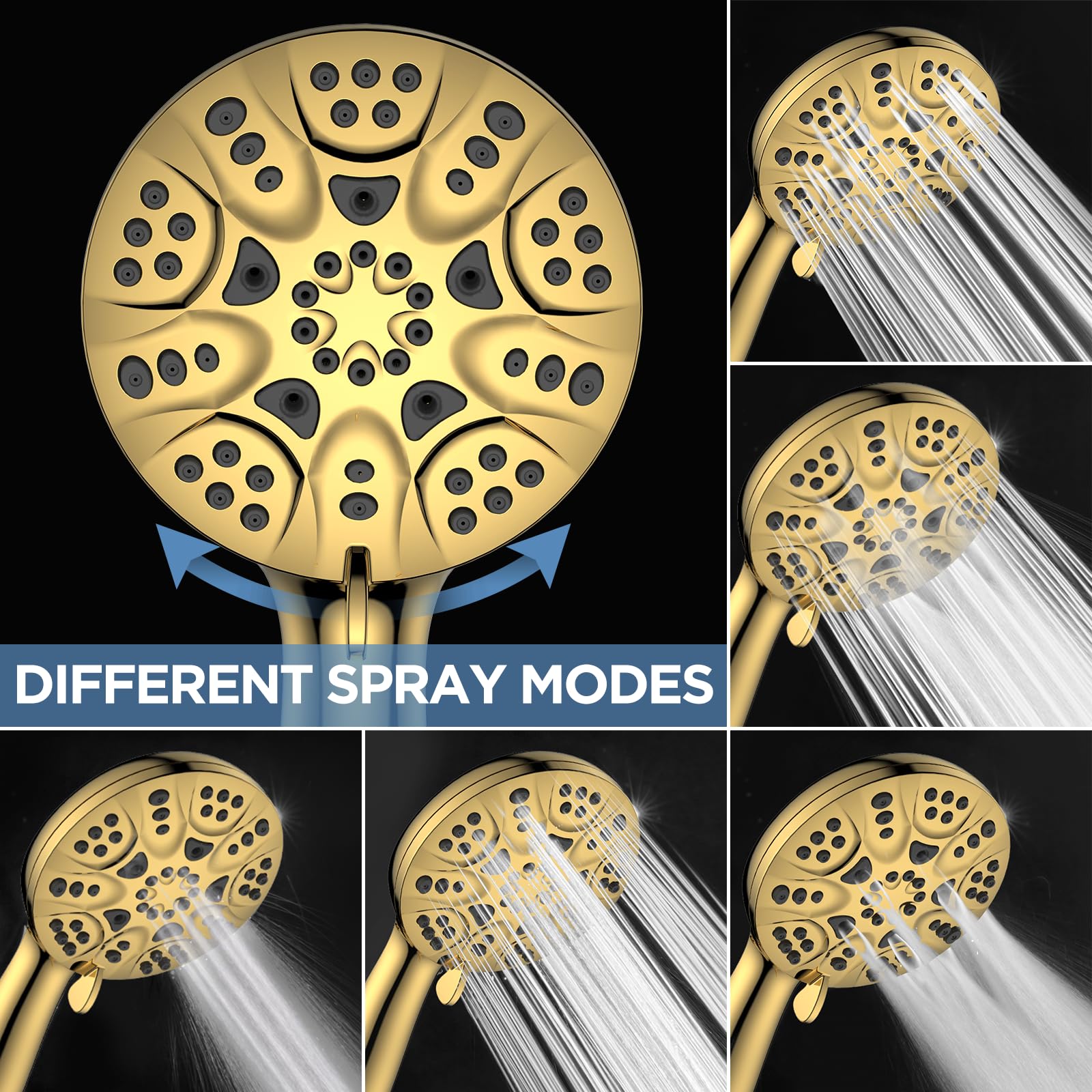 HOPOPRO brass swivel joint offers flexible angle adjustments.