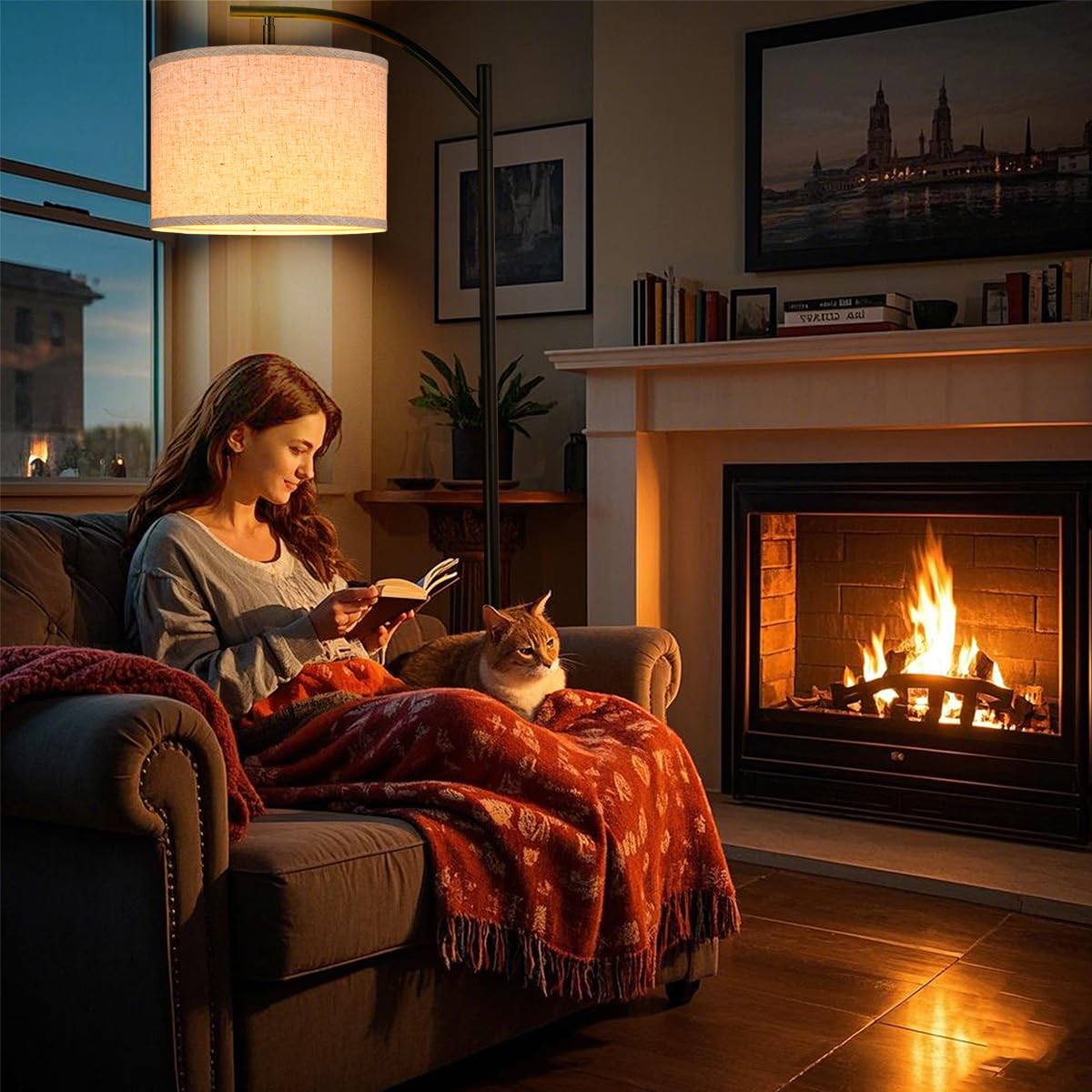 HoperBriwght living room ambience with warm, inviting light
