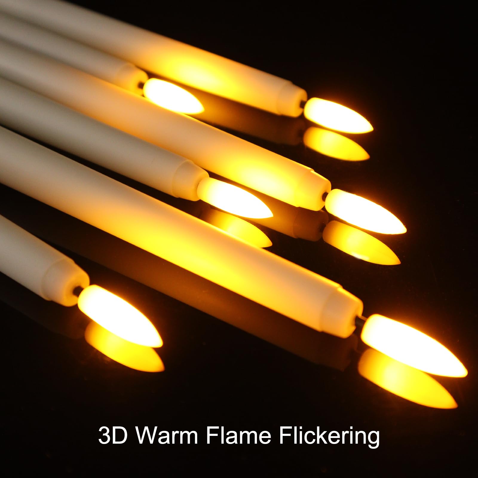 Hopule 3D wick flicker candles evoke a lifelike flame.