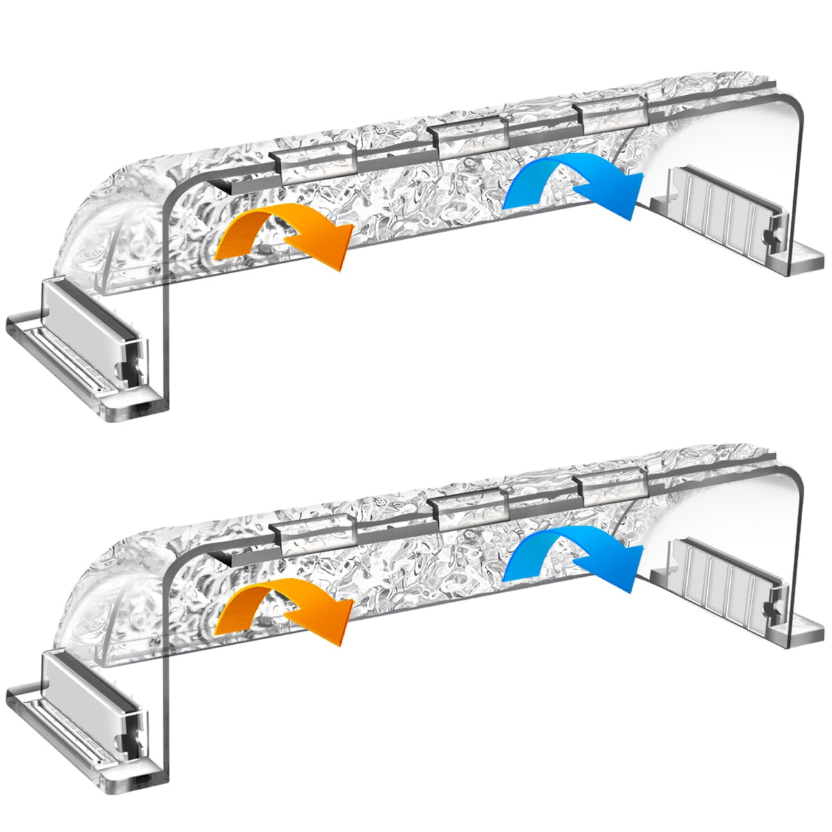 HOPYANE magnetic air deflectors extended to fit nine-to-fifteen-point-five-inch width.