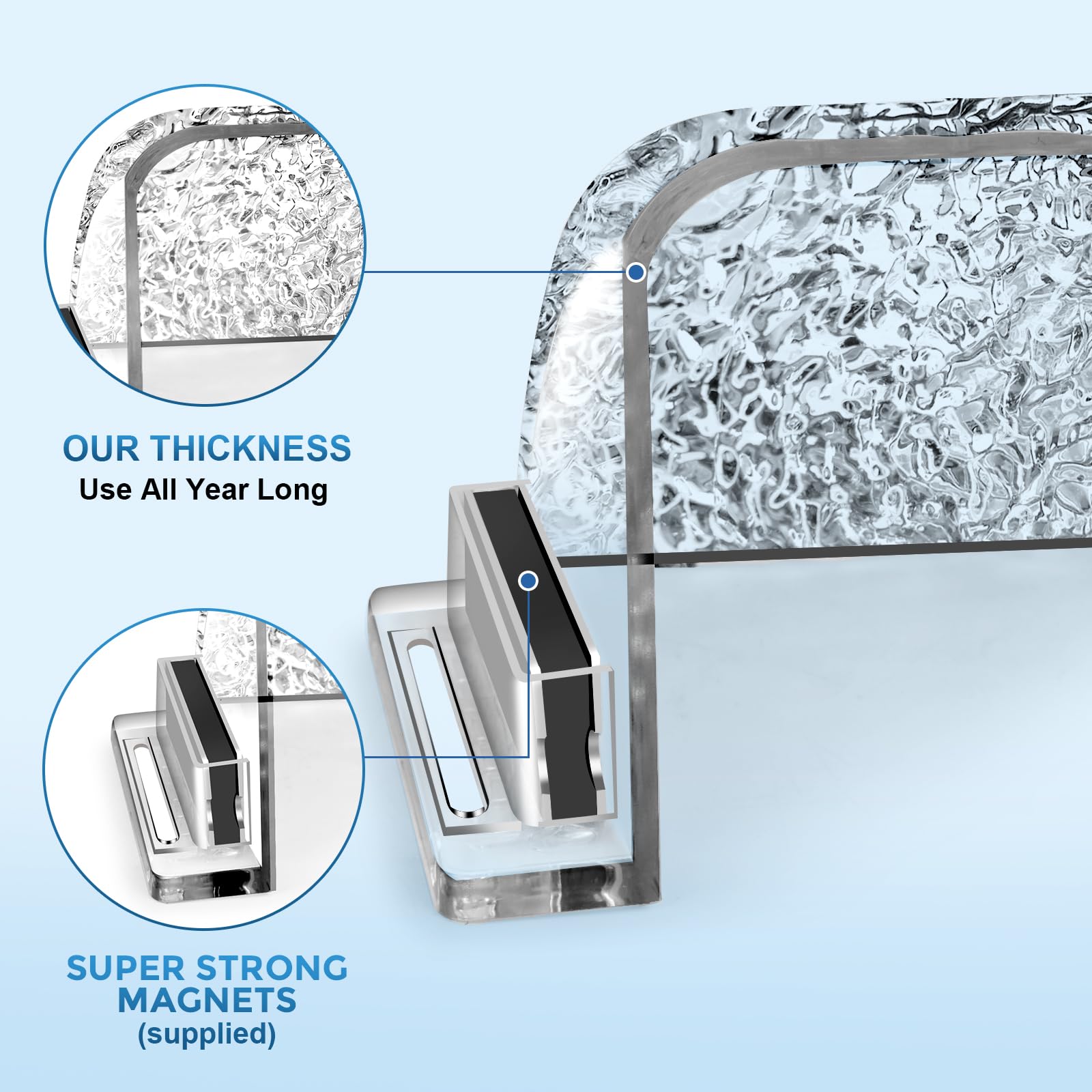 HOPYANE durable polycarbonate vent deflector resists chips daily use
