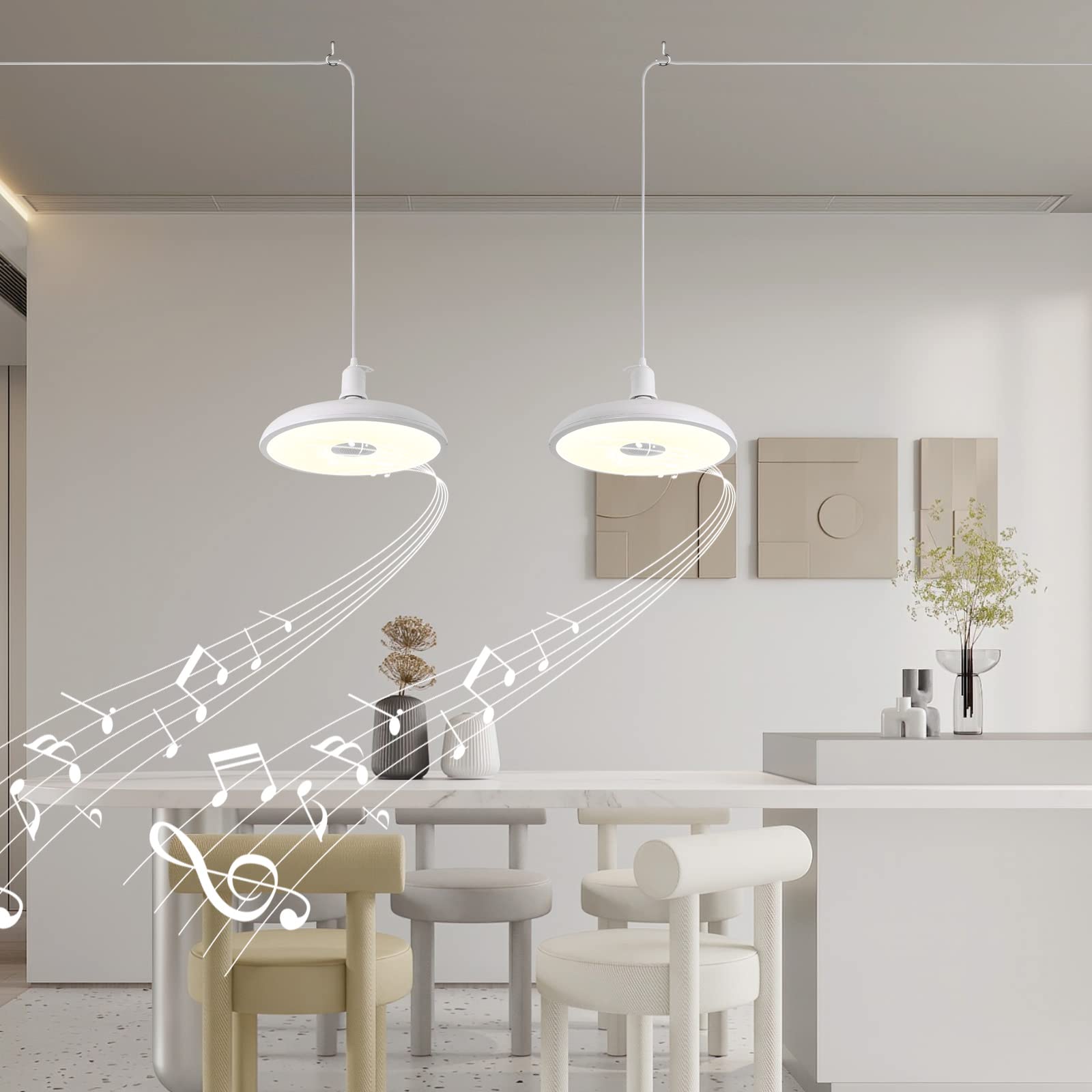 HOREVO pendant light with Bluetooth speaker for mood playback
