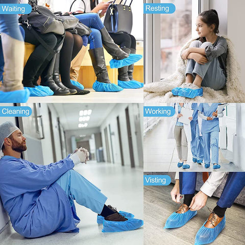 Horlon disposable shoe covers with simple slip-on design for guests