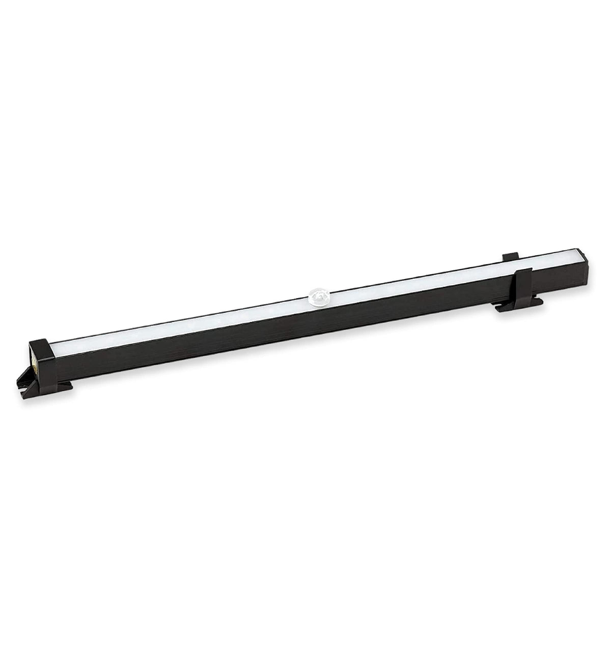 Hornady cordless safe light mounted on a shelf delivering broad area illumination.