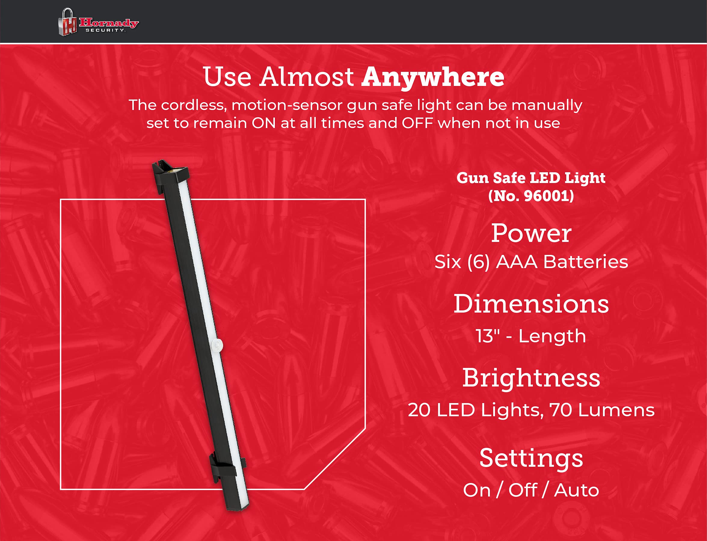 Hornady light bar with clips enables easy, tool-free installation.