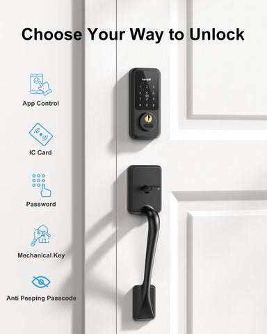 Hornbill auto-lock feature ensures door secures after closing.