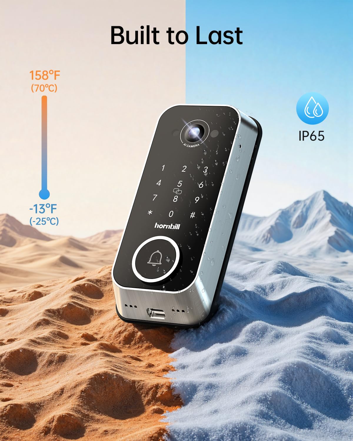Hornbill battery backup with 5000mAh total power.