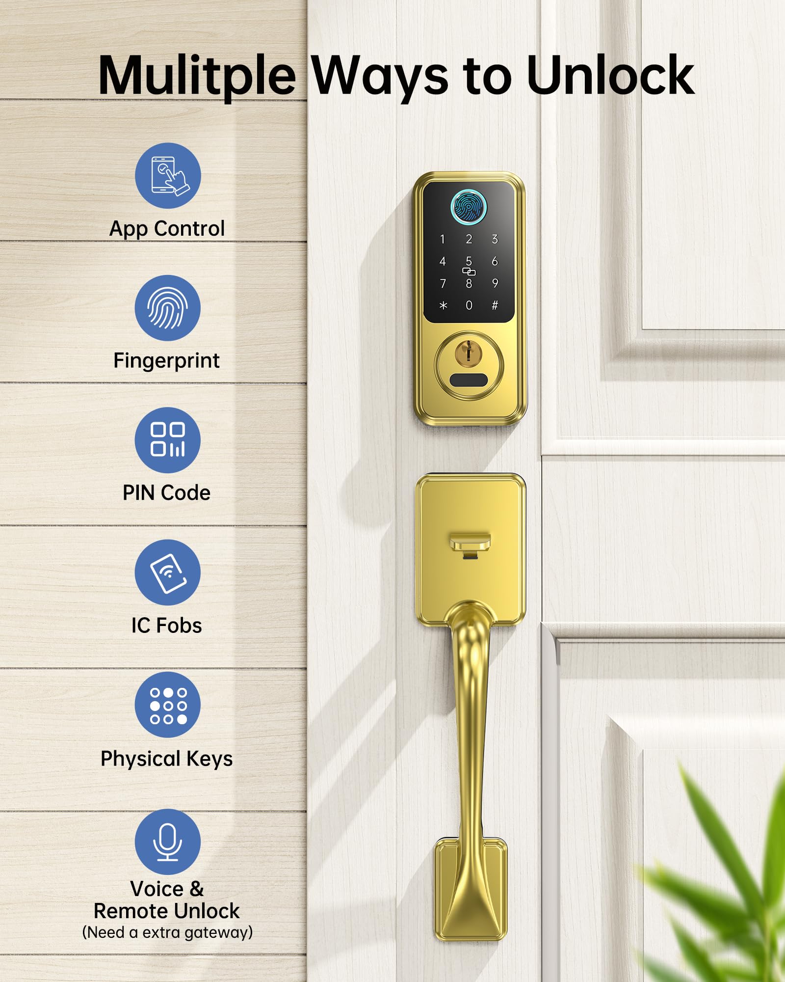 Hornbill smart lock fingerprint recognition for quick, keyless access