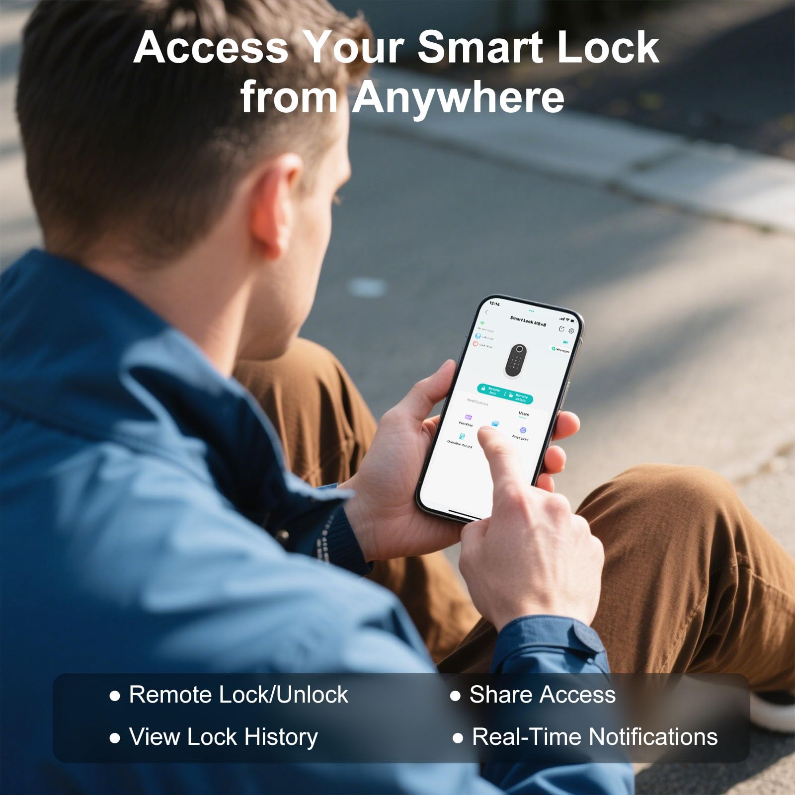 Hornbill WiFi smart lock with Alexa control for hands-free operation
