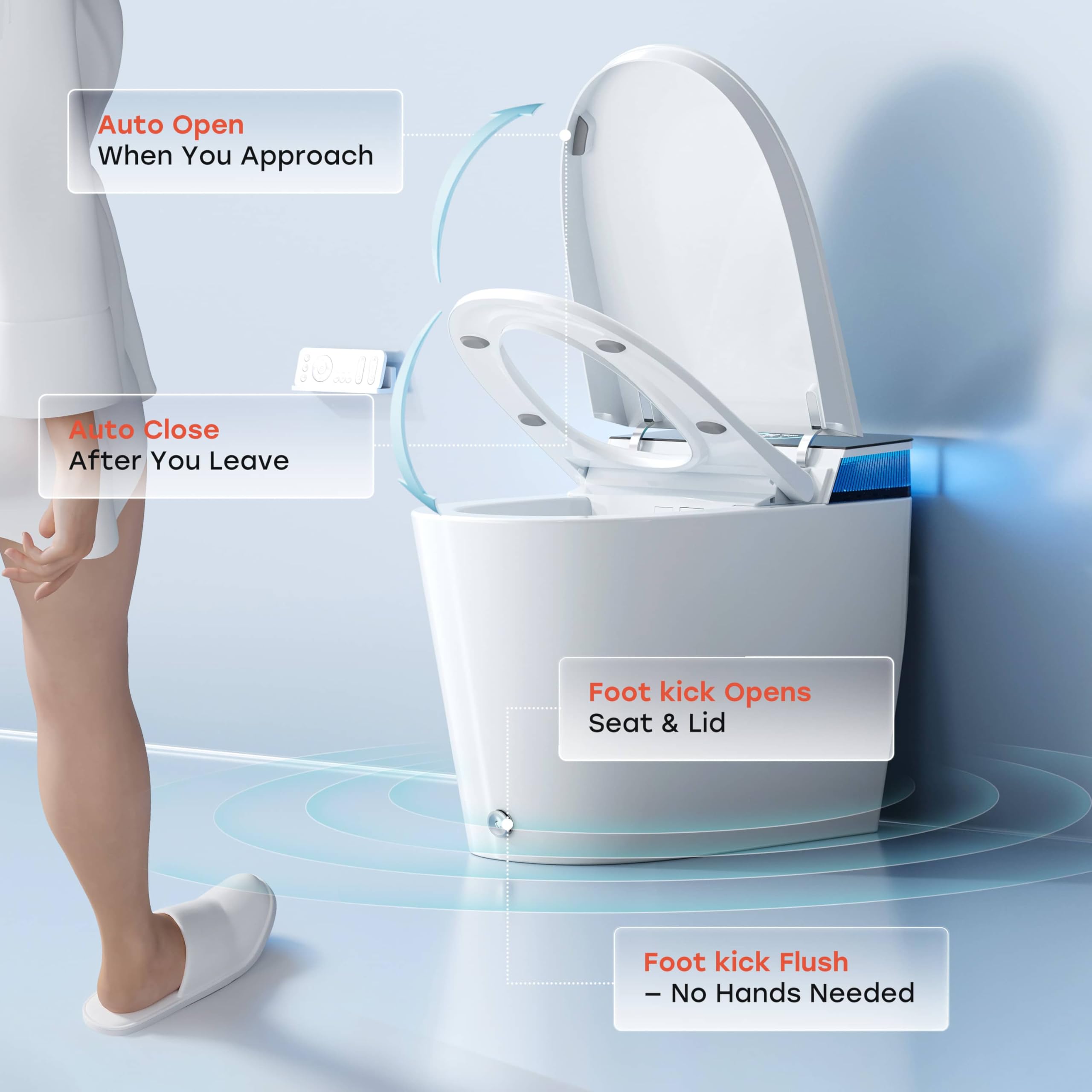 HOROW Artistic Bidet Toilet dual-flush options for water-saving choices