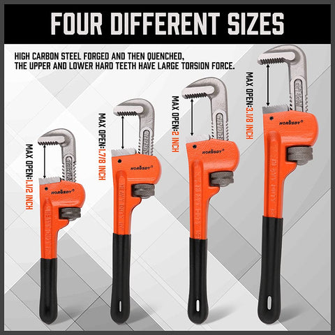 HORUSDY 14in wrench providing strong leverage for larger pipes