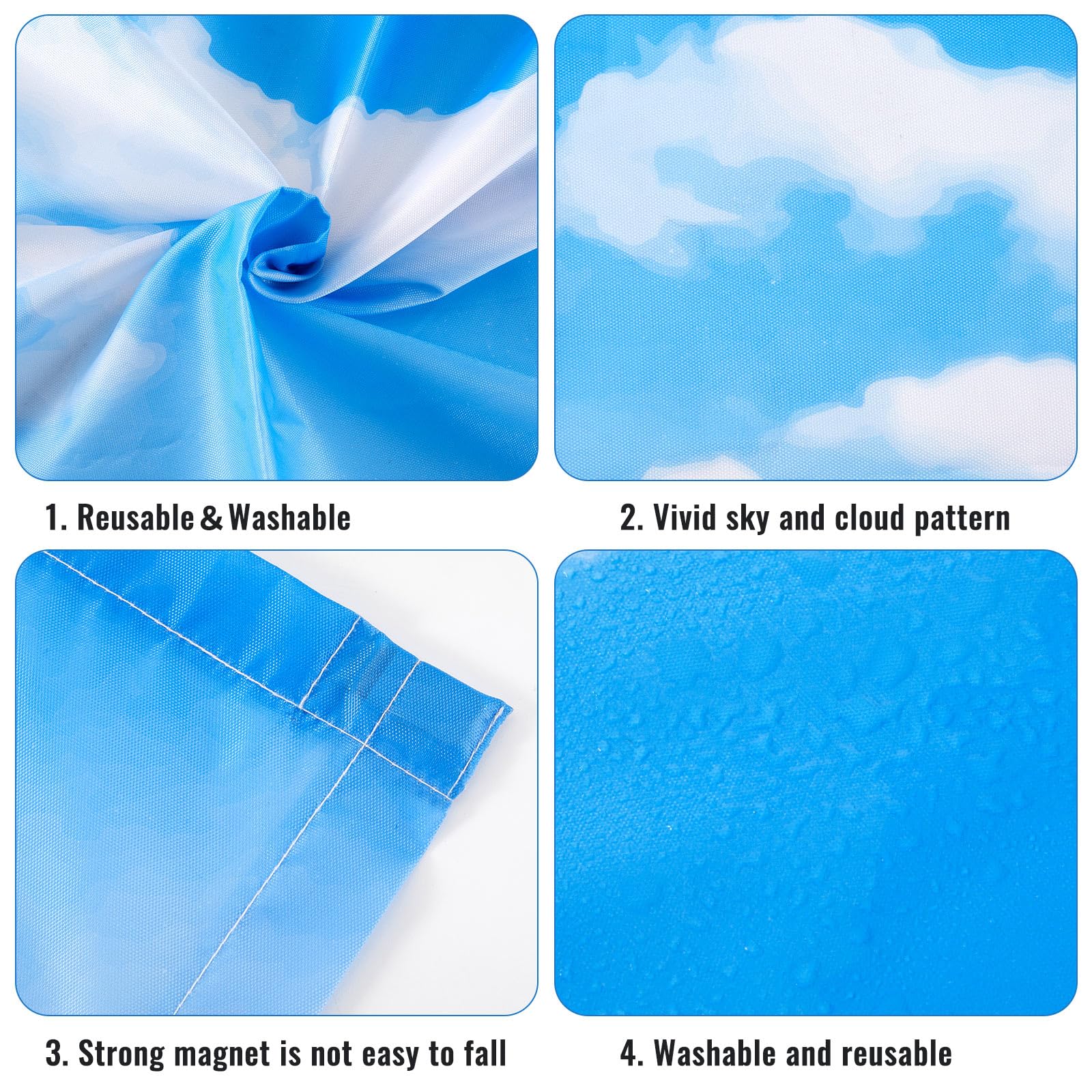 Hortsun blue sky cloud pattern light cover boosts focus with soft lighting.