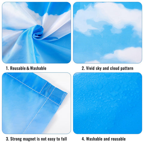 Hortsun blue sky cloud pattern light cover boosts focus with soft lighting.