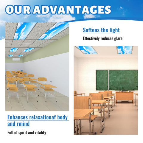Hortsun blue sky cloud pattern magnetic cover offers easy installation.