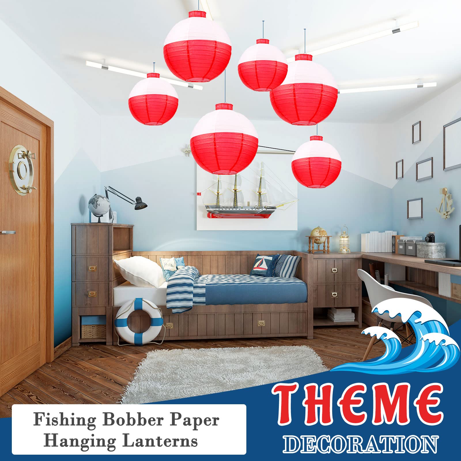 Hortsun fishing theme party decoration set creates festive atmosphere