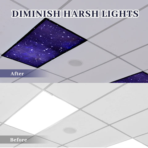 Hortsun magnetic diffuser clip ensures secure, easy attachment to ceiling lights.