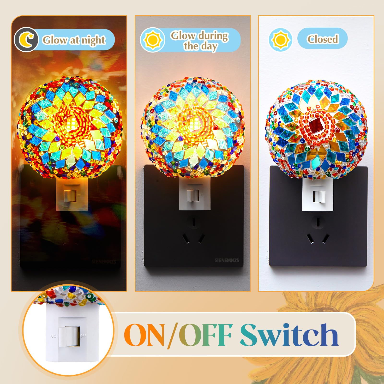 Hortsun boho glow plug-in night light suits hallways and entryways.