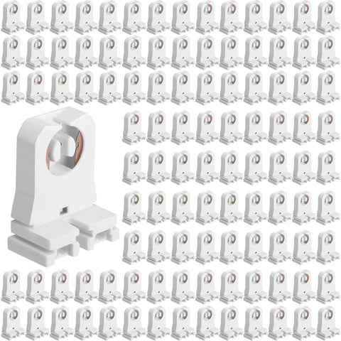 Hortsun non-shunted tombstone socket close-up, compatible with T8/T10/T12 tubes for easy LED retrofits.