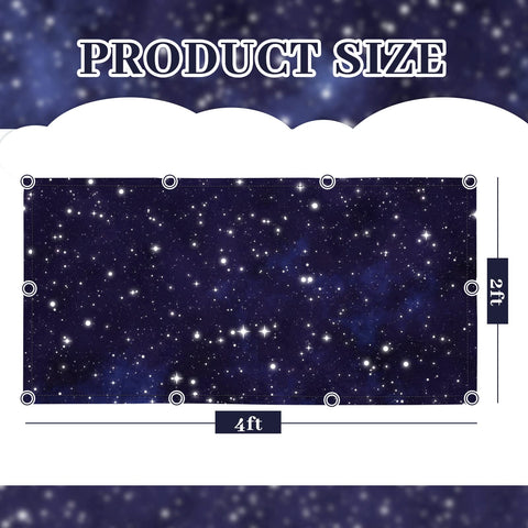 Hortsun Starry Sky 4x2 ft light cover softens light for comfortable reading.