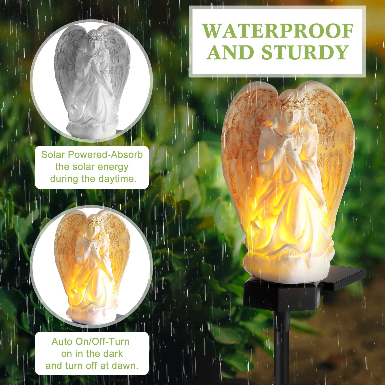 Hortsun soft-warm LED garden light ideal for evening strolls.