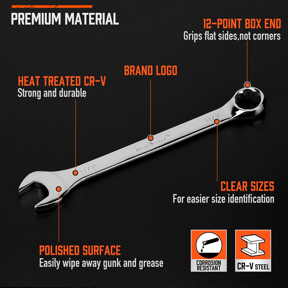 HORUSDY chrome-vanadium steel construction ensures long-lasting durability