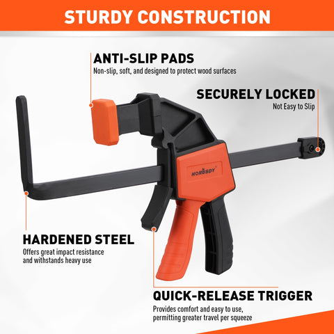 HORUSDY 150 lbs clamping force keeps pieces steady