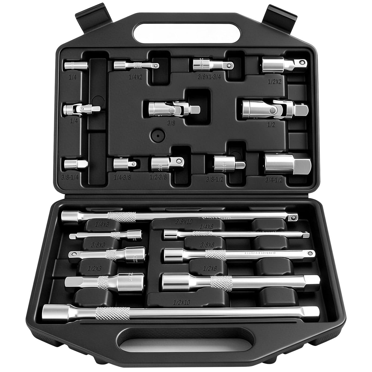 HORUSDY 20-piece extension set, 1/4 drive, extended reach for tight spaces.