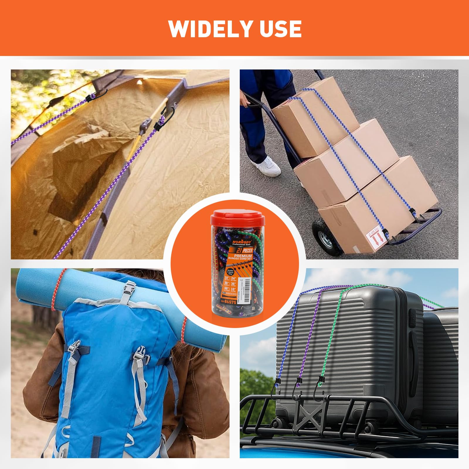 HORUSDY 30 nylon cable ties help organize cords and stabilize tools.