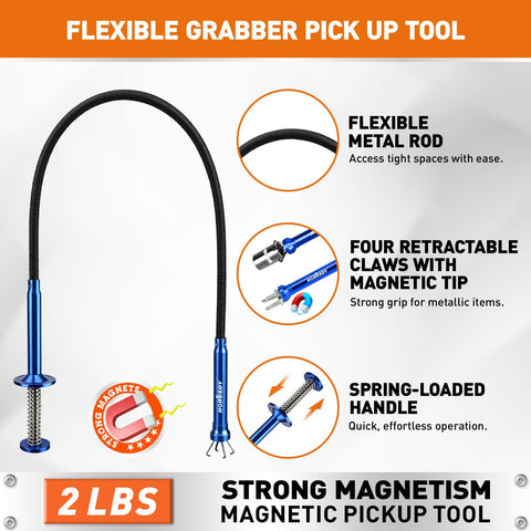 HORUSDY 24in flexible claw grabber designed to grab small parts.