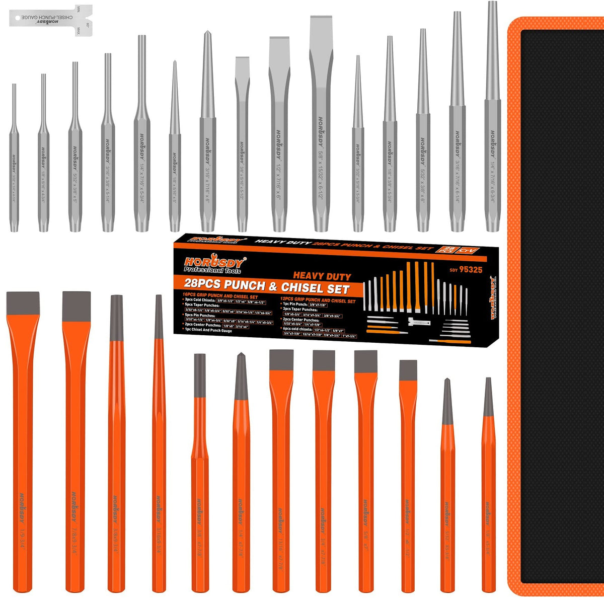 HORUSDY 28-piece set in case for organized workshop tasks