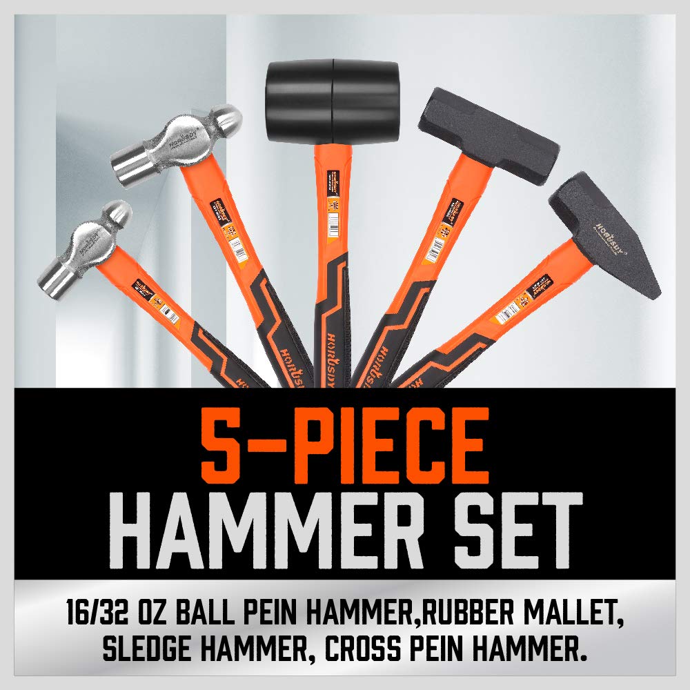 HORUSDY 32oz ball pein hammer built for heavy-duty projects in workshops.