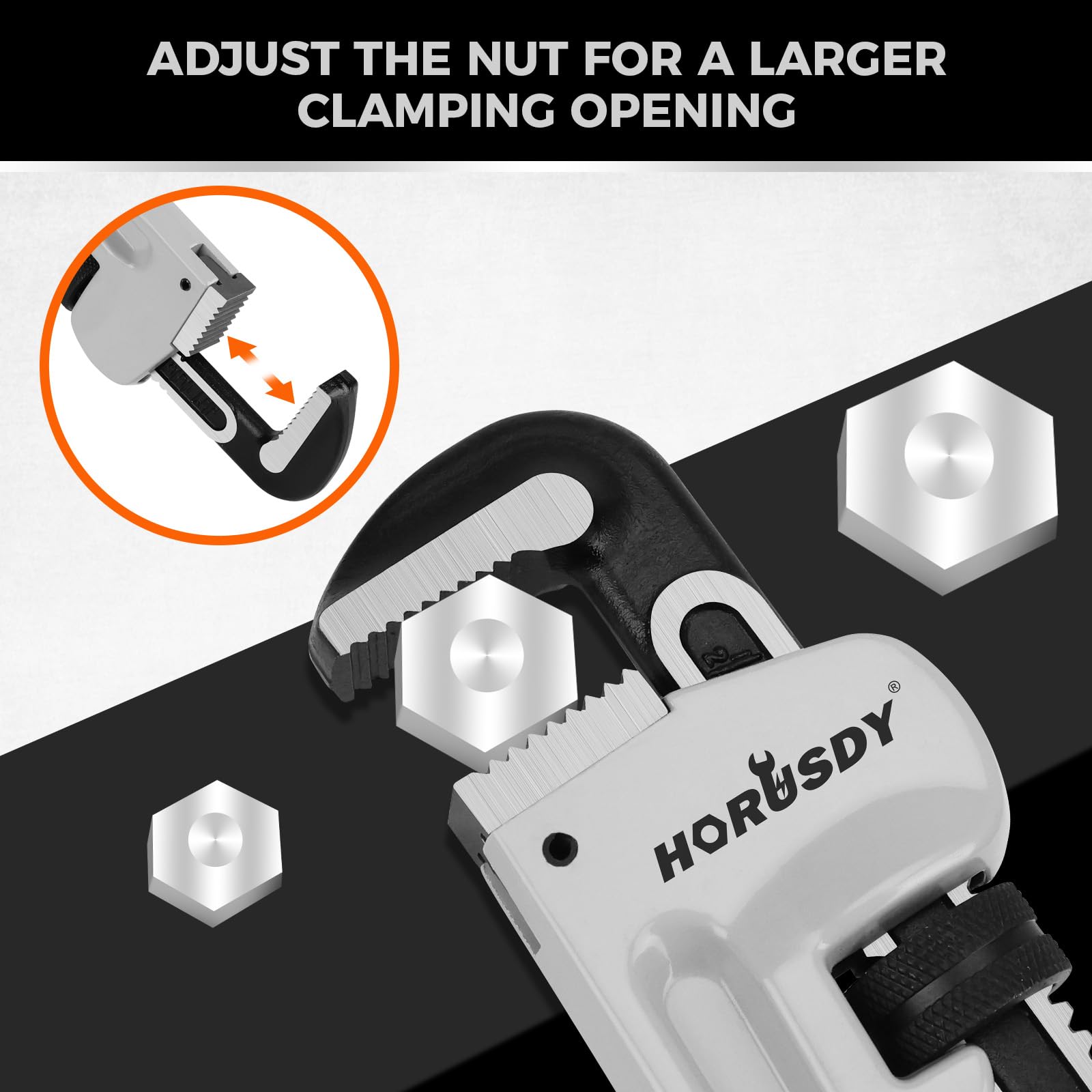 HORUSDY 450mm handle offers ergonomic comfort during use