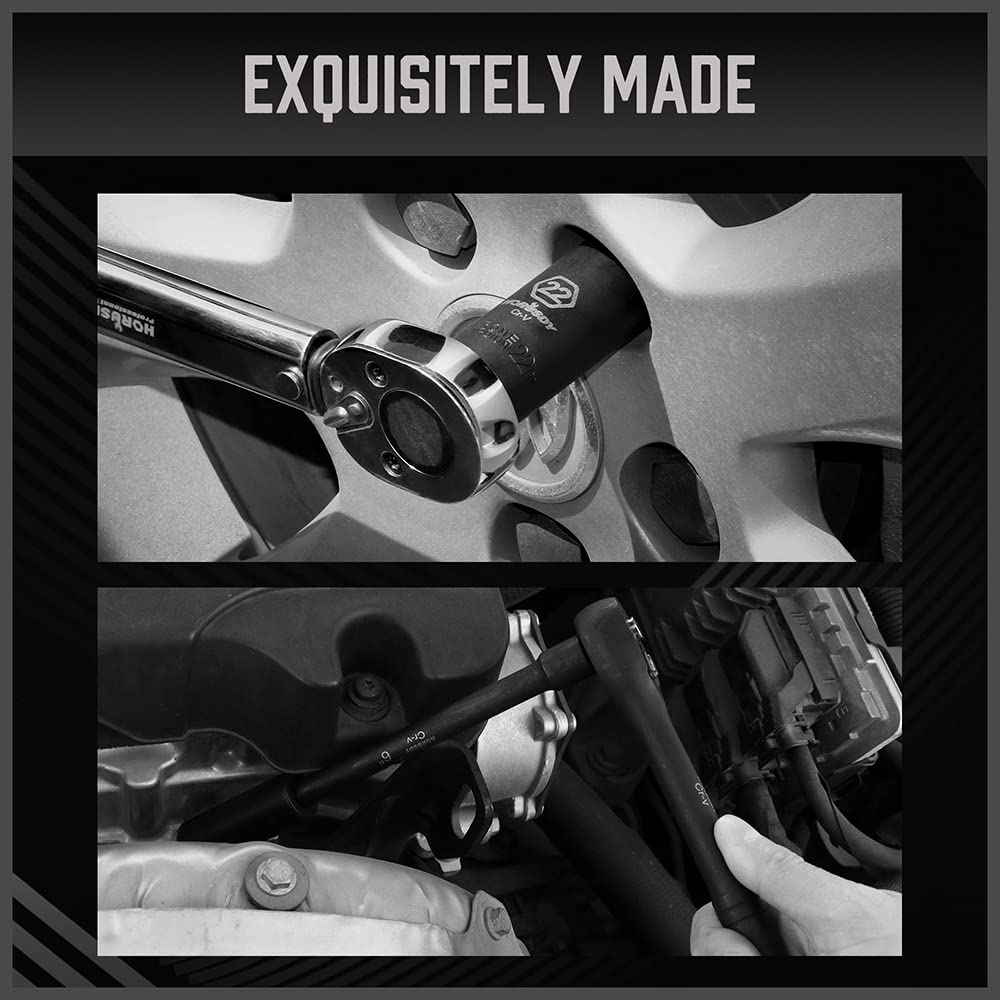 HORUSDY 6-point sockets reduce rounding and wear