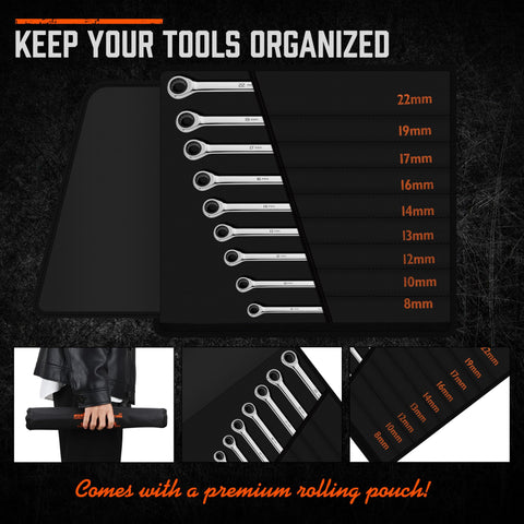 HORUSDY 72-tooth ratchet with a 5-degree swing for precise turns.
