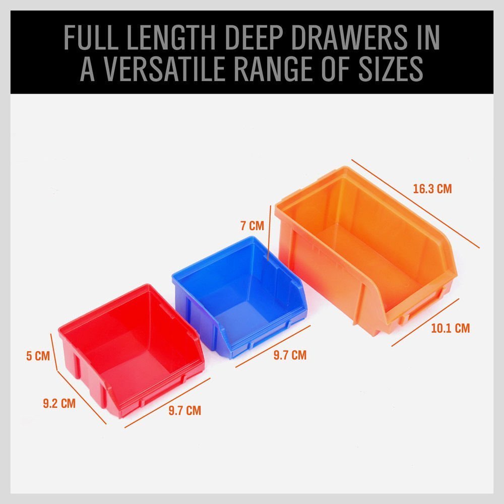 HORUSDY compact bins hold 12 cubic inches for small components