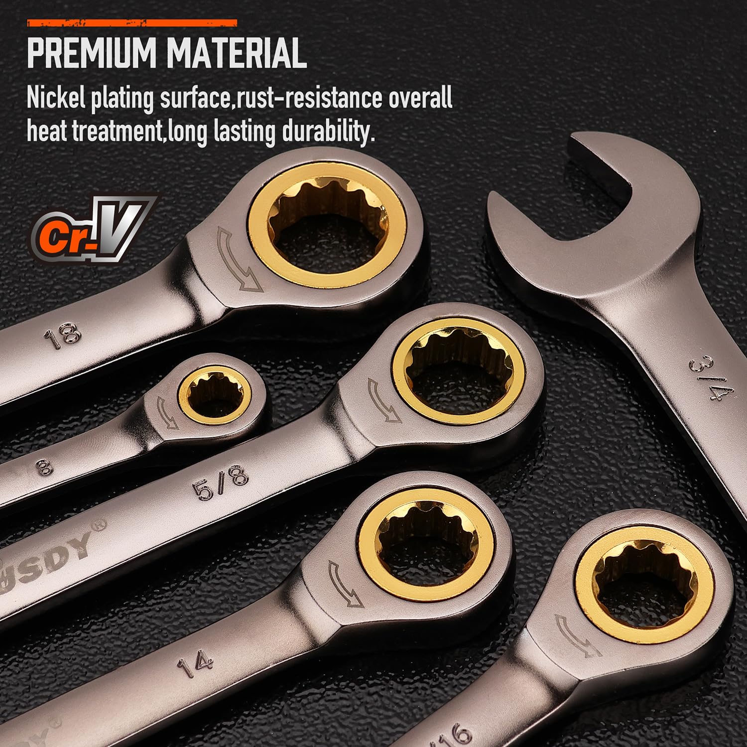 HORUSDY chrome-vanadium steel construction delivers durable performance.