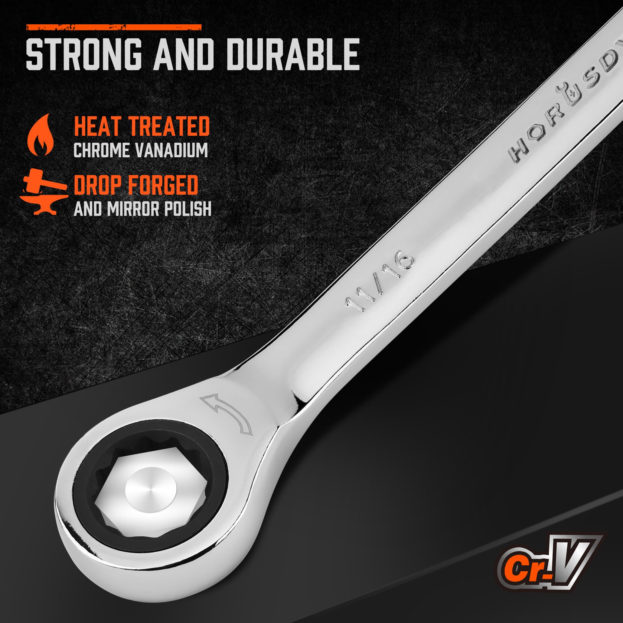HORUSDY chrome vanadium wrenches for durable use