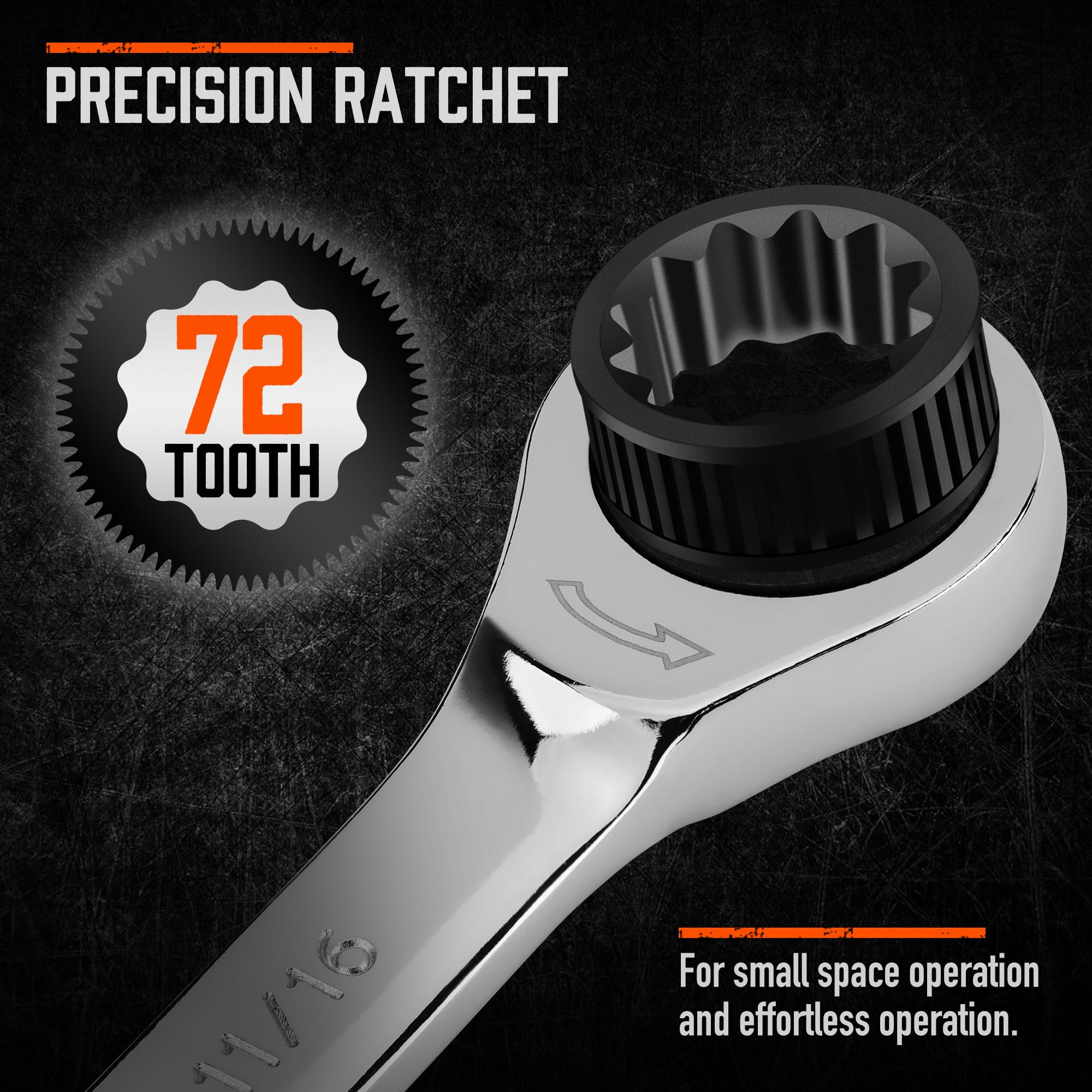 HORUSDY chrome vanadium wrenches offer durability for daily use.
