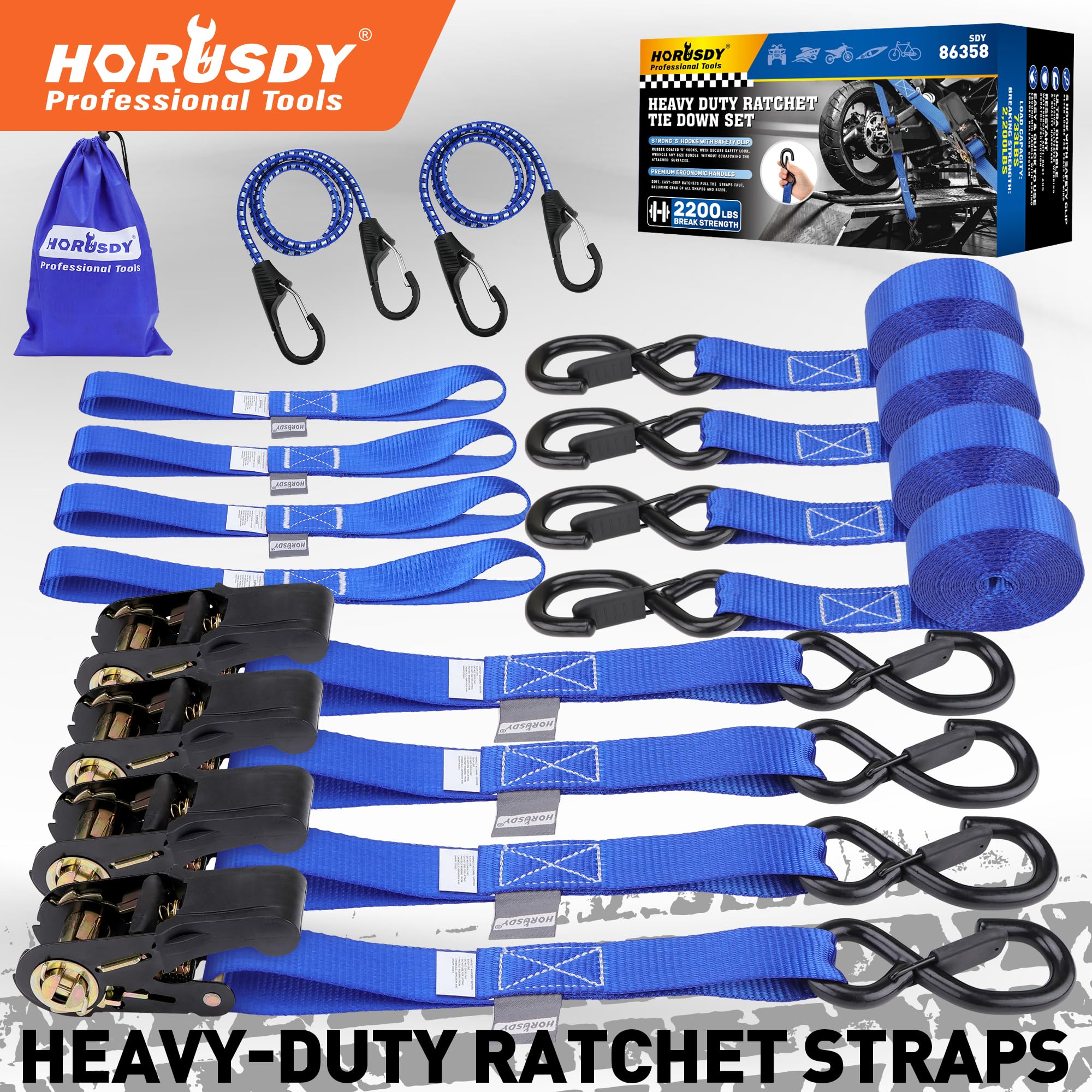 HORUSDY complete set includes soft loops and bungees