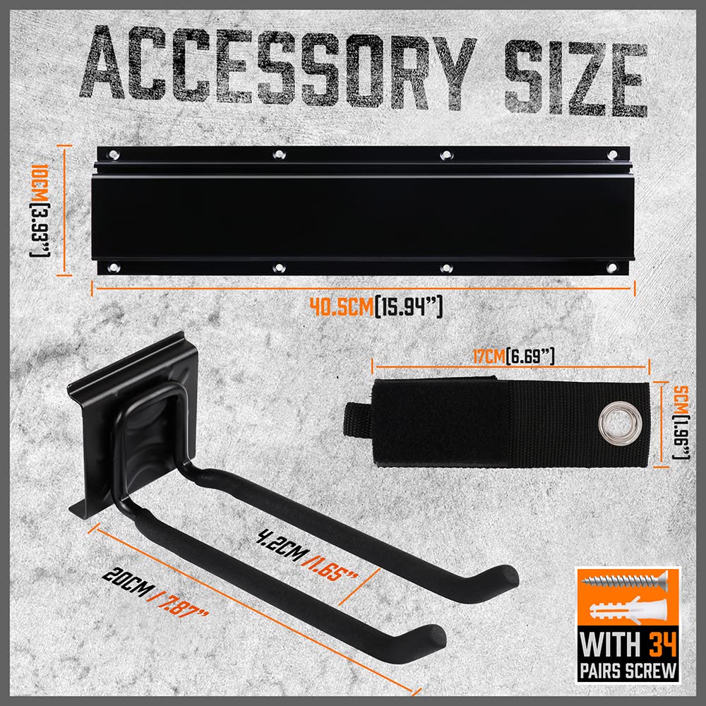 HORUSDY customizable garage storage length extends up to 64 inches.