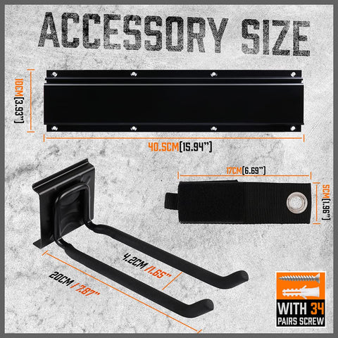 HORUSDY customizable garage storage length extends up to 64 inches.