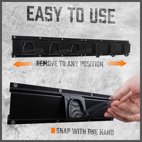HORUSDY customizable storage system for compact garage spaces.